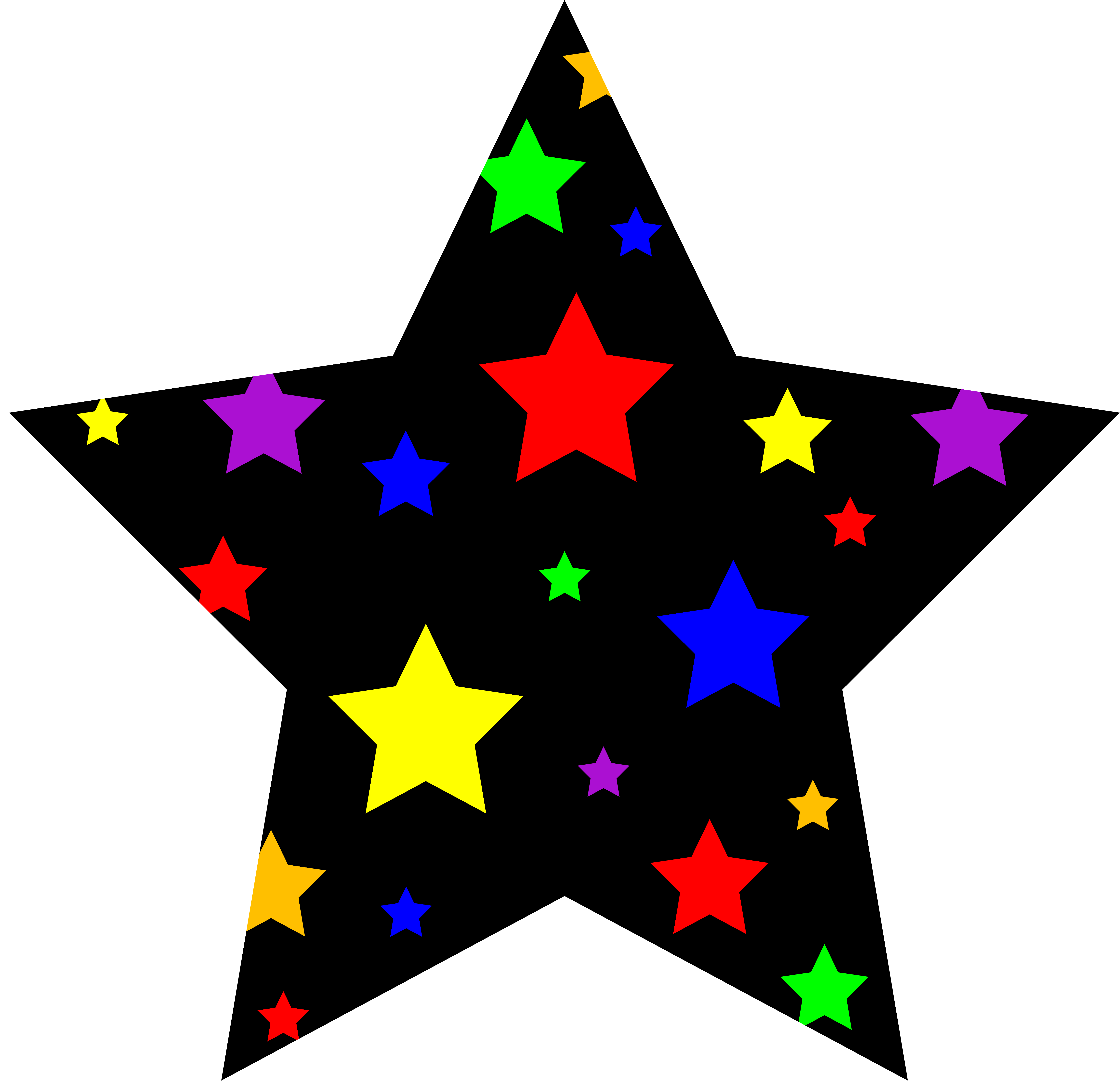 6598x6383 Star Clip Art Outline Free Clipart Images 6