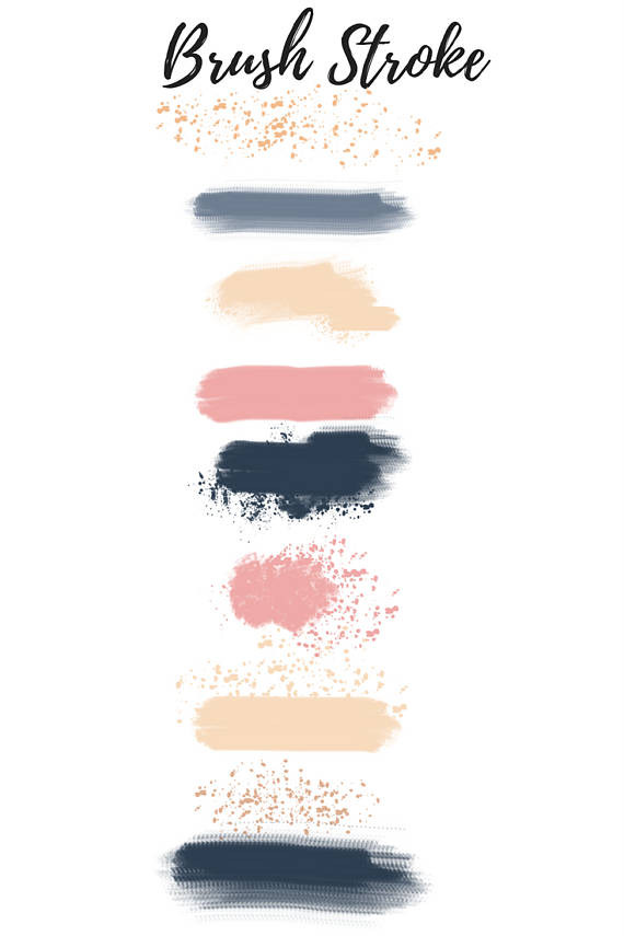 570x855 Luxury Brush Stroke Clipart Navy Paint Brush Stroke Clip Art Paint