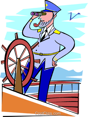 359x480 Captain, Ship, Navy, Sailing Royalty Free Vector Clip Art