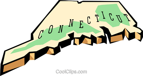 480x255 Connecticut State Map Royalty Free Vector Clip Art Illustration