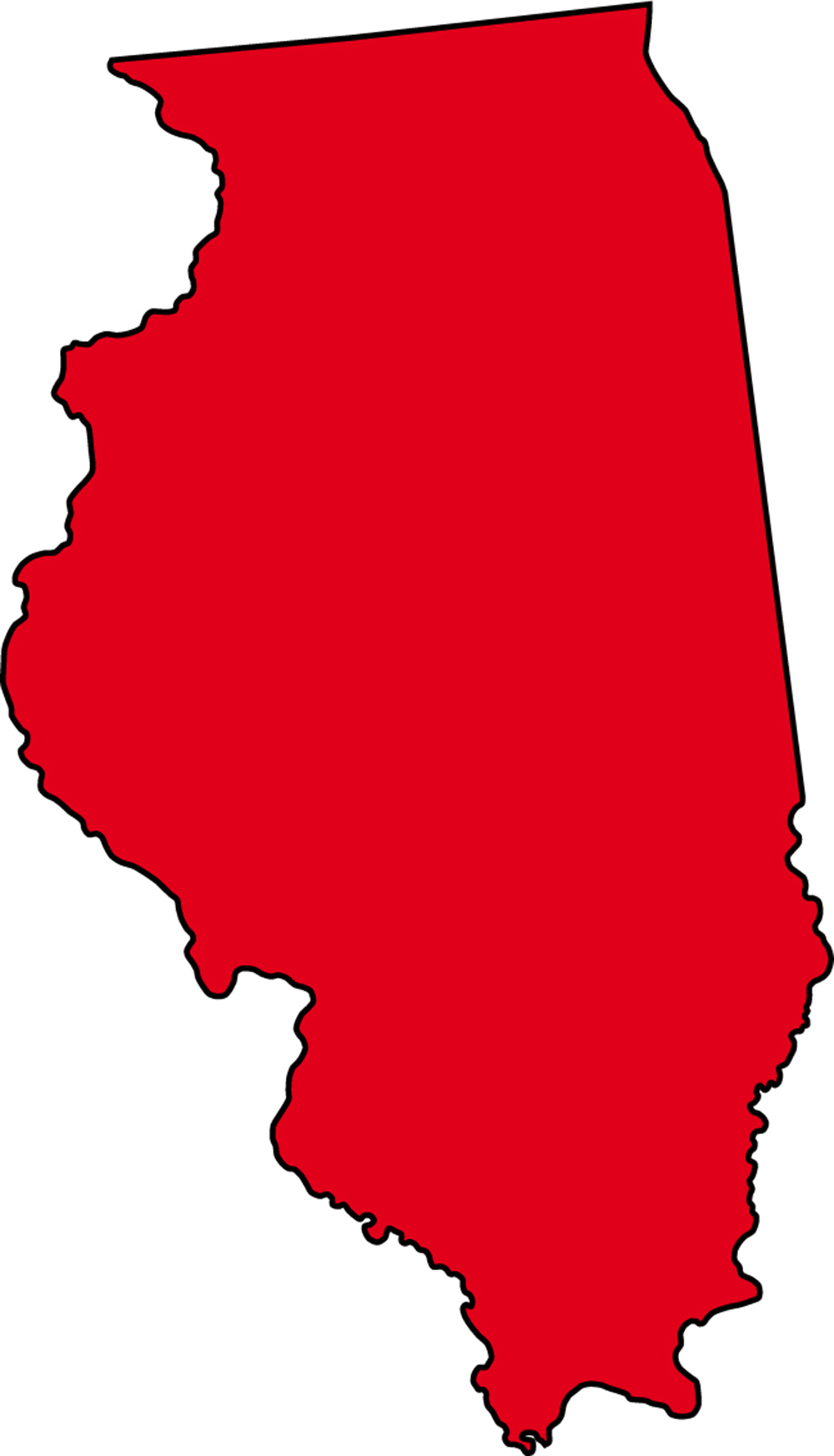 1000x1745 Illinois Clipart Outline