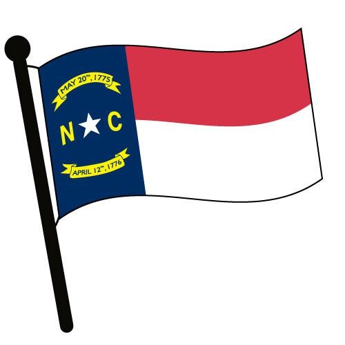500x500 North Carolina Waving Flag Clip Art