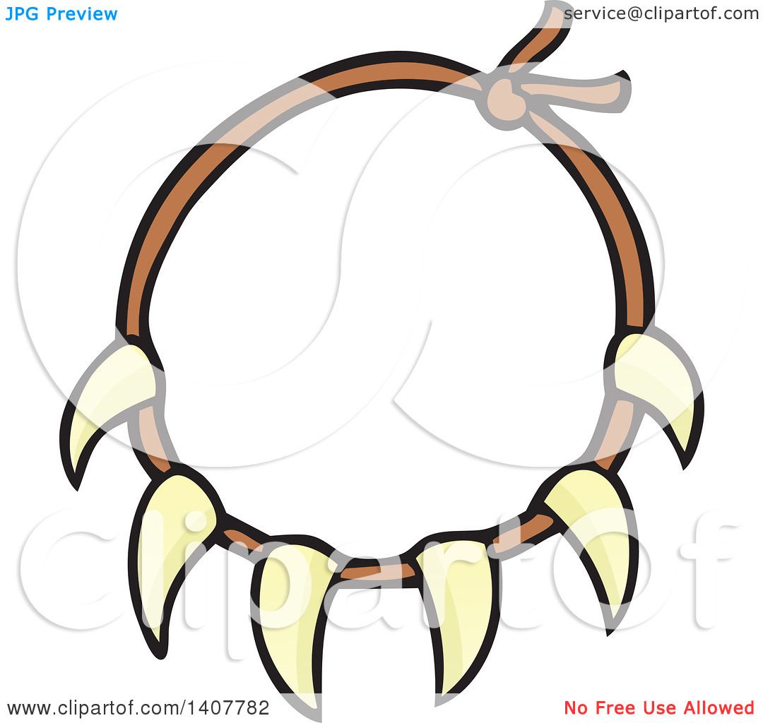 1080x1024 Clipart Of A Caveman Claw Necklace