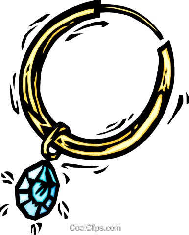 386x480 Necklace Royalty Free Vector Clip Art Illustration Vc064008