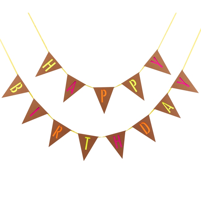 650x650 Bunting Clipart Neon