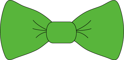 423x207 Simple Clipart Tie Green Bow