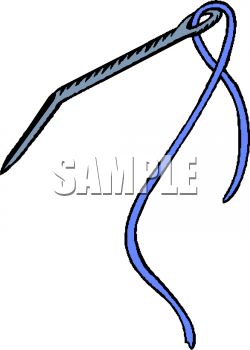 250x350 Royalty Free Clipart Image Bent Needle With Thread