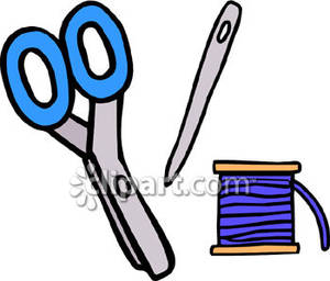 300x256 Scissors, Needle And Thread