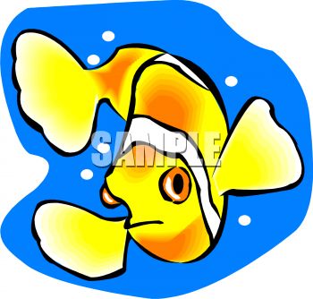 350x334 Royalty Free Clip Art Image Yellow Clown Fish