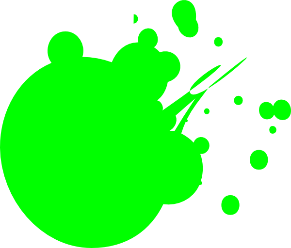 600x512 Light Green Dot Splat Clip Art