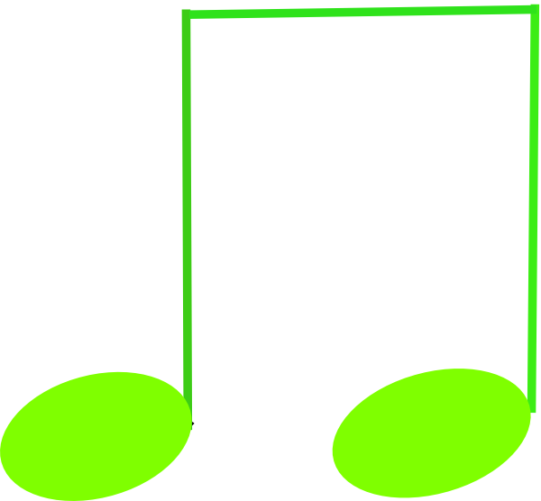 600x556 Neon Green Eighth Notes Png Clip Arts For Web