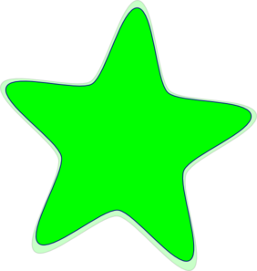 282x297 Neon Green Star Clip Art