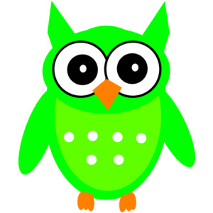 300x300 Neon Owl Clip Art
