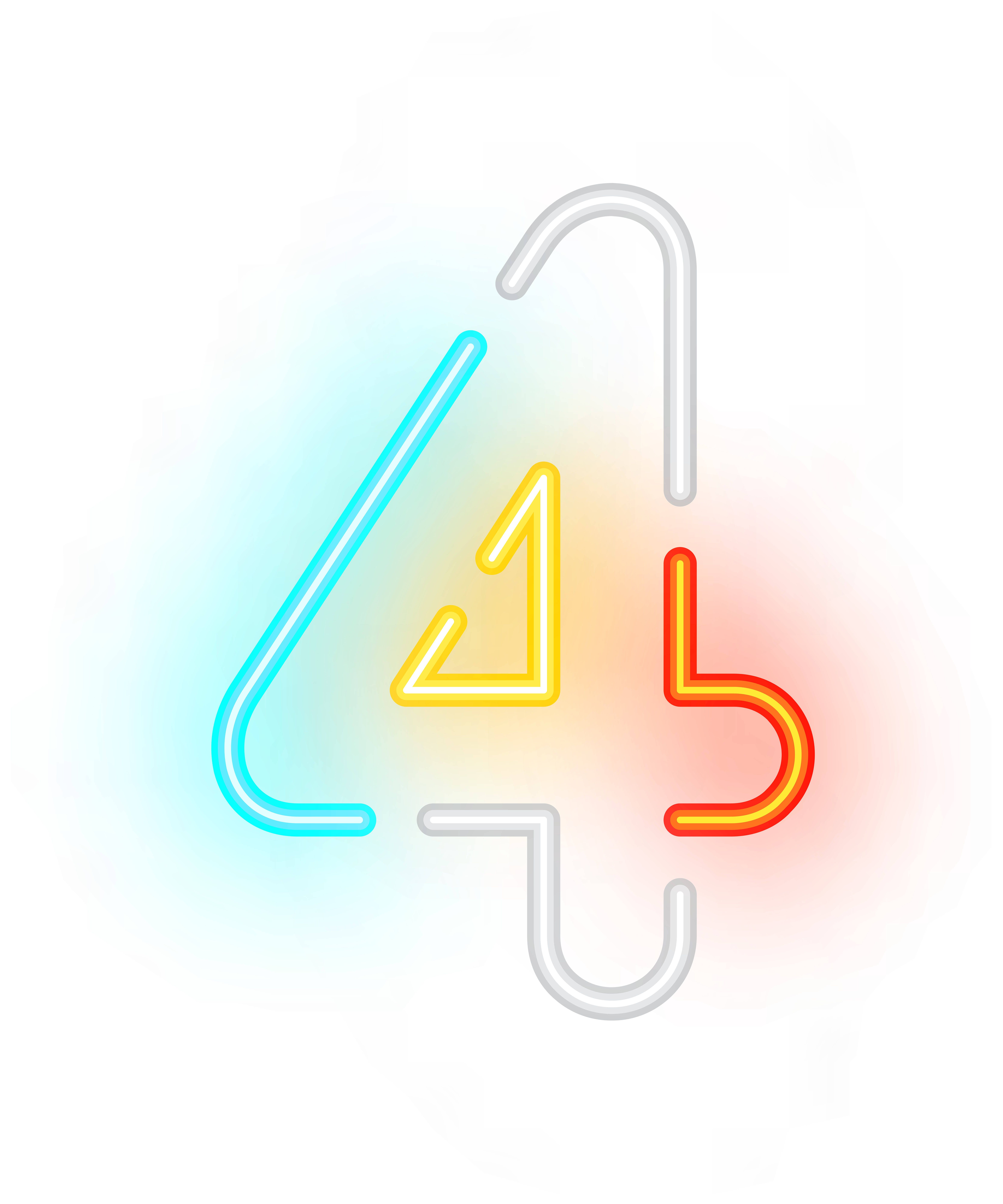 6664x8000 Number Four Neon Transparent Clip Art Imageu200b Gallery