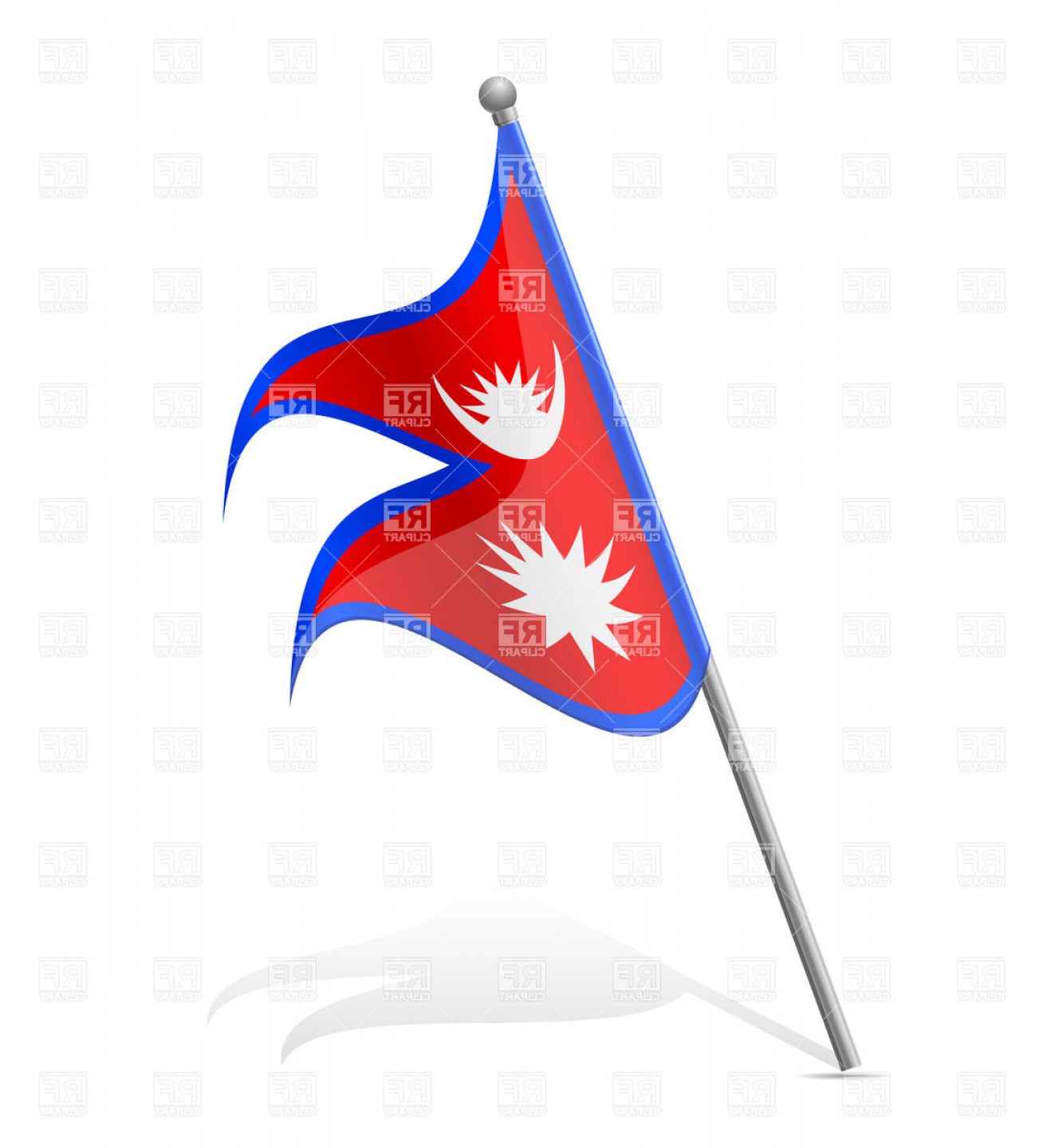 1303x1440 Wavy Flag Of Nepal Vector Clipart Shopatcloth