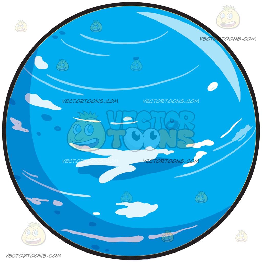 1024x1023 The Planet Neptune Cartoon Clipart Vector Toons