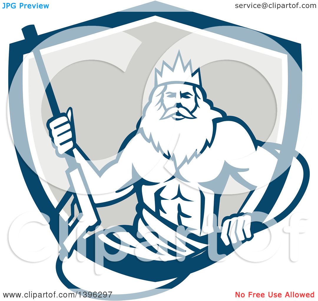 1080x1024 Clipart Of Retro Man, Neptune, Holding Pressure Washer Wand In