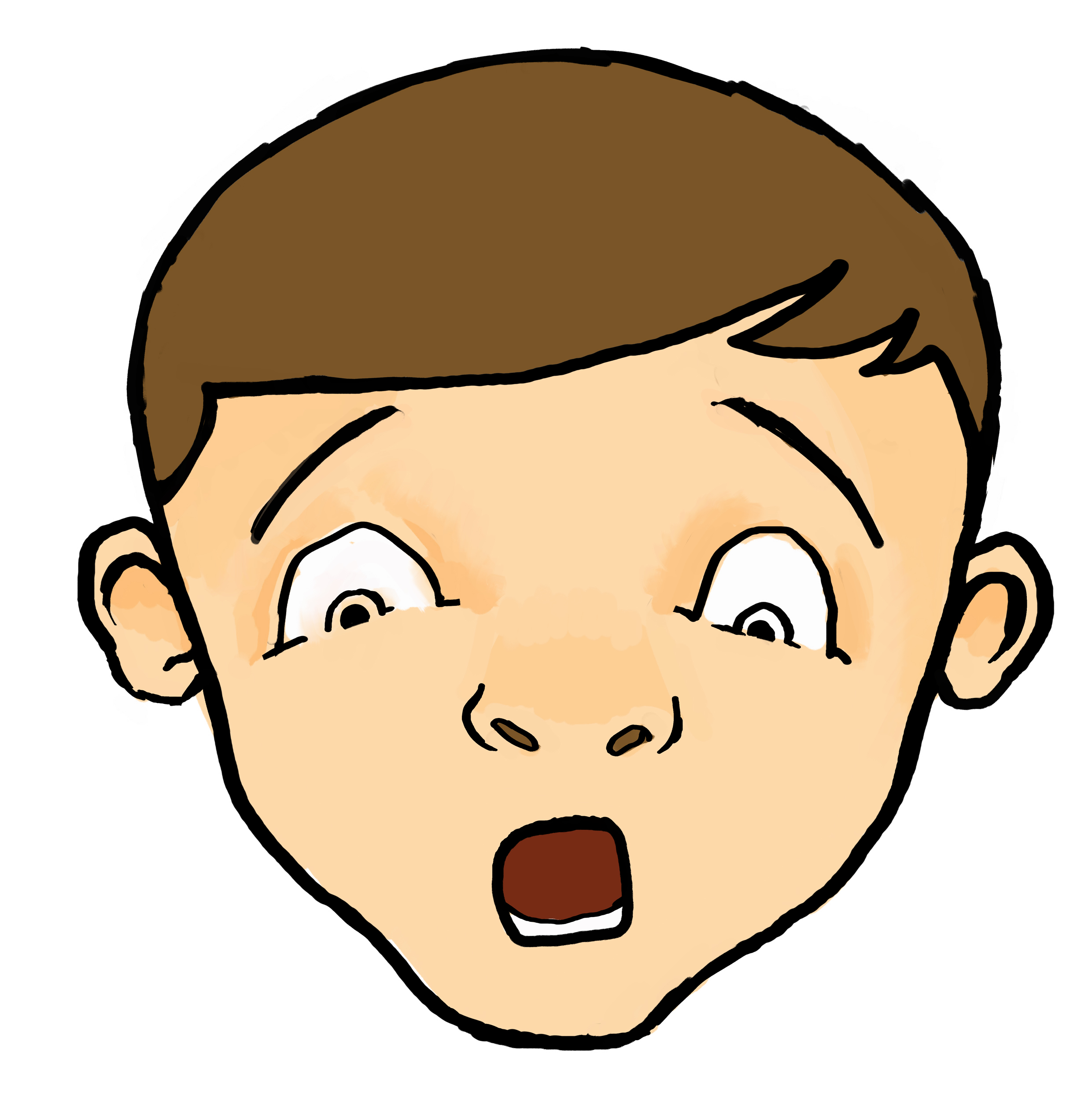 2480x2501 Nervous Cartoon Faces Clipart