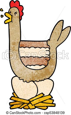 292x470 Cartoon Hen Sitting On Nest Vectors