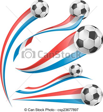 432x470 France And Netherlands Flag Set With Soccer Ball Eps Vectors