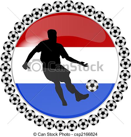 448x470 Illustration Of A Soccer Button Netherlands Drawing