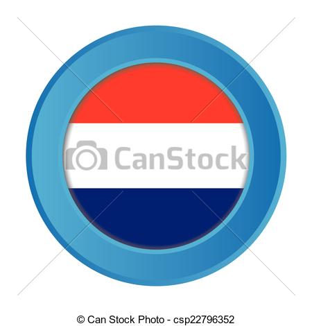450x470 A 3d Button With The Flag Of Netherlands Clipart Vector