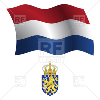 400x400 Netherlands Flag And Coat Of Arms Royalty Free Vector Clip Art