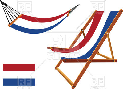 400x289 Netherlands Flag Hammock And Deck Chair Royalty Free Vector Clip