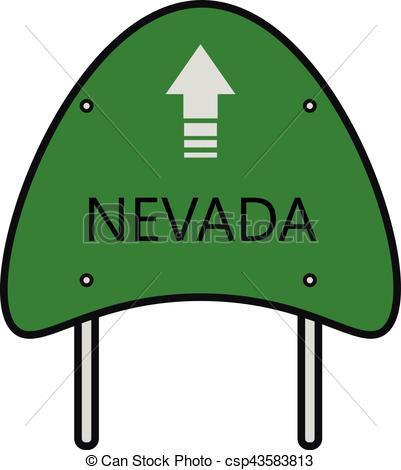 401x470 Nevada State Sign Road Vector Clip Art