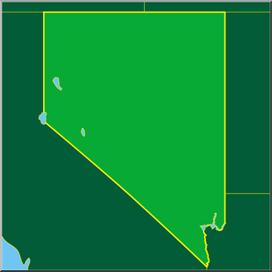 304x304 Clip Art Us State Maps Nevada Color I Abcteach