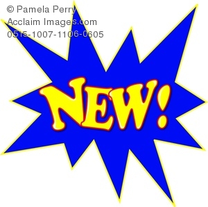 300x298 Clip Art Image Of The Word New! In A Starburst