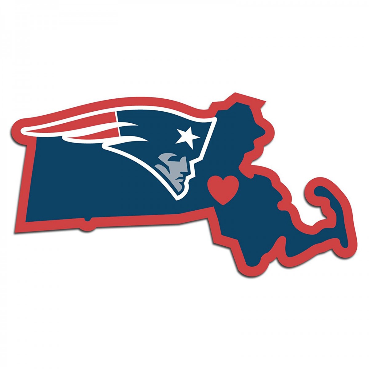 1200x1200 New England Patriots Home State Decal