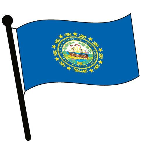 500x500 New Hampshire Waving Flag Clip Art