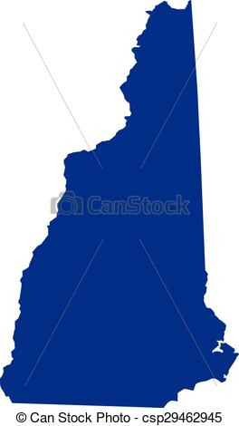 264x470 New Hampshire Flat Map Logo Eps Vector