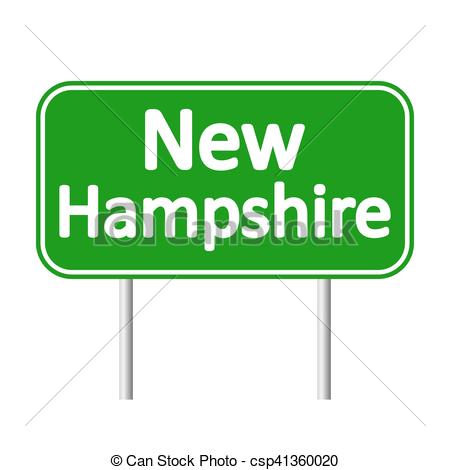 450x470 New Hampshire Green Road Sign Isolated On White Background Vector
