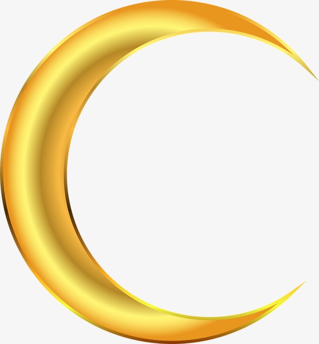 650x700 Golden Moon, Golden, Crescent, Moon Png Image And Clipart For Free