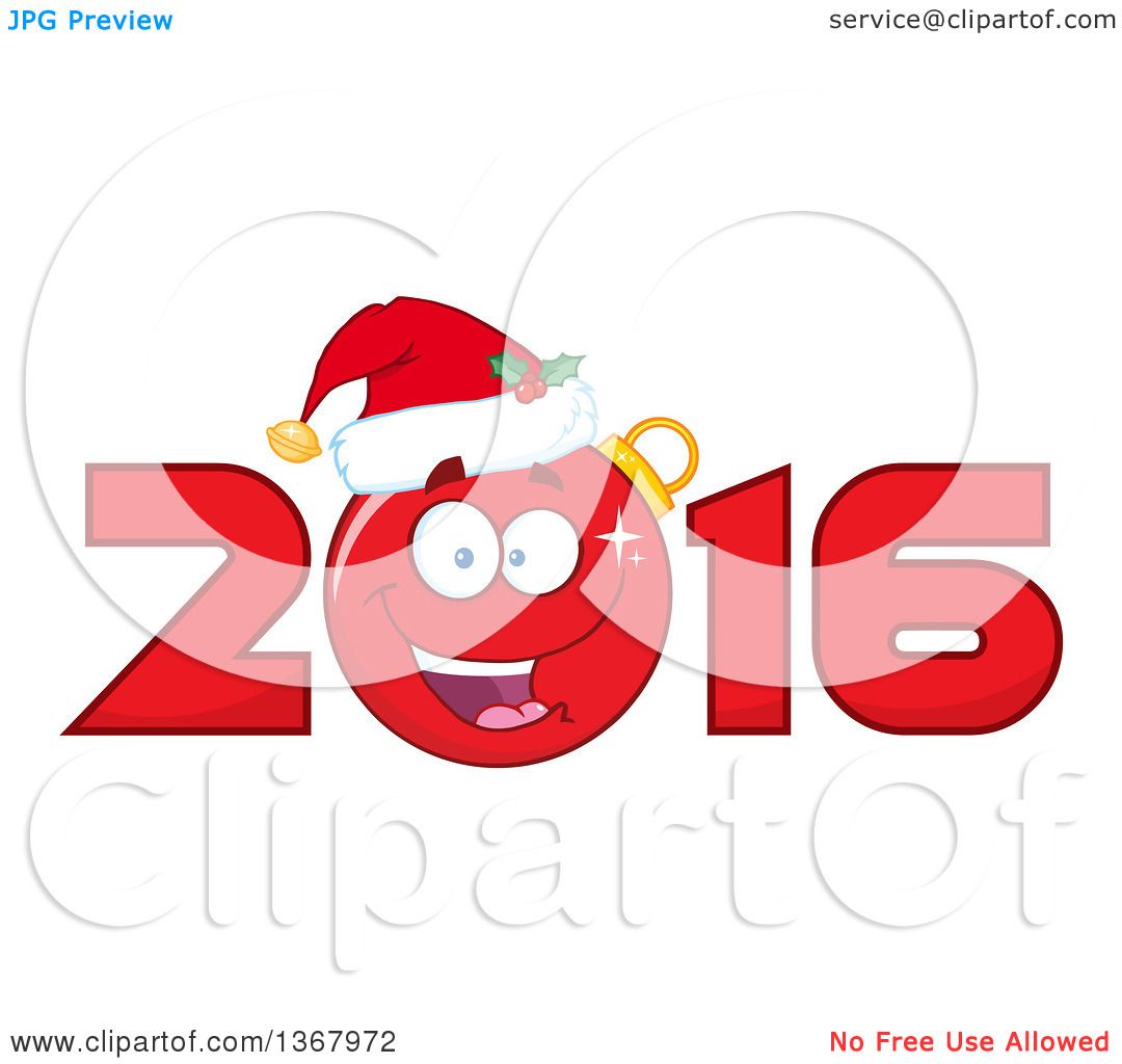 1080x1024 Clipart Of Happy Christmas Bauble Ornament Character Wearing