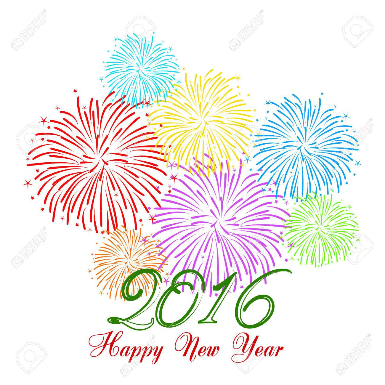 1300x1300 Happy New Year 2018 Fireworks Clip Art Extraordinary Clipart