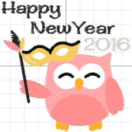456x456 Owl New Years Clipart