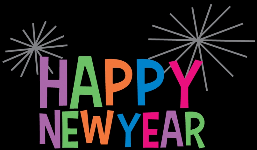 820x479 Happy New Year Clipart Colourful Transparent Png Stickpngpng Clip