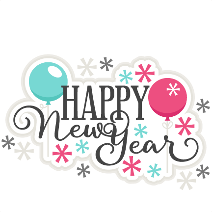 432x432 Happy New Year Title Scrapbook Cut File Cute Clipart Files