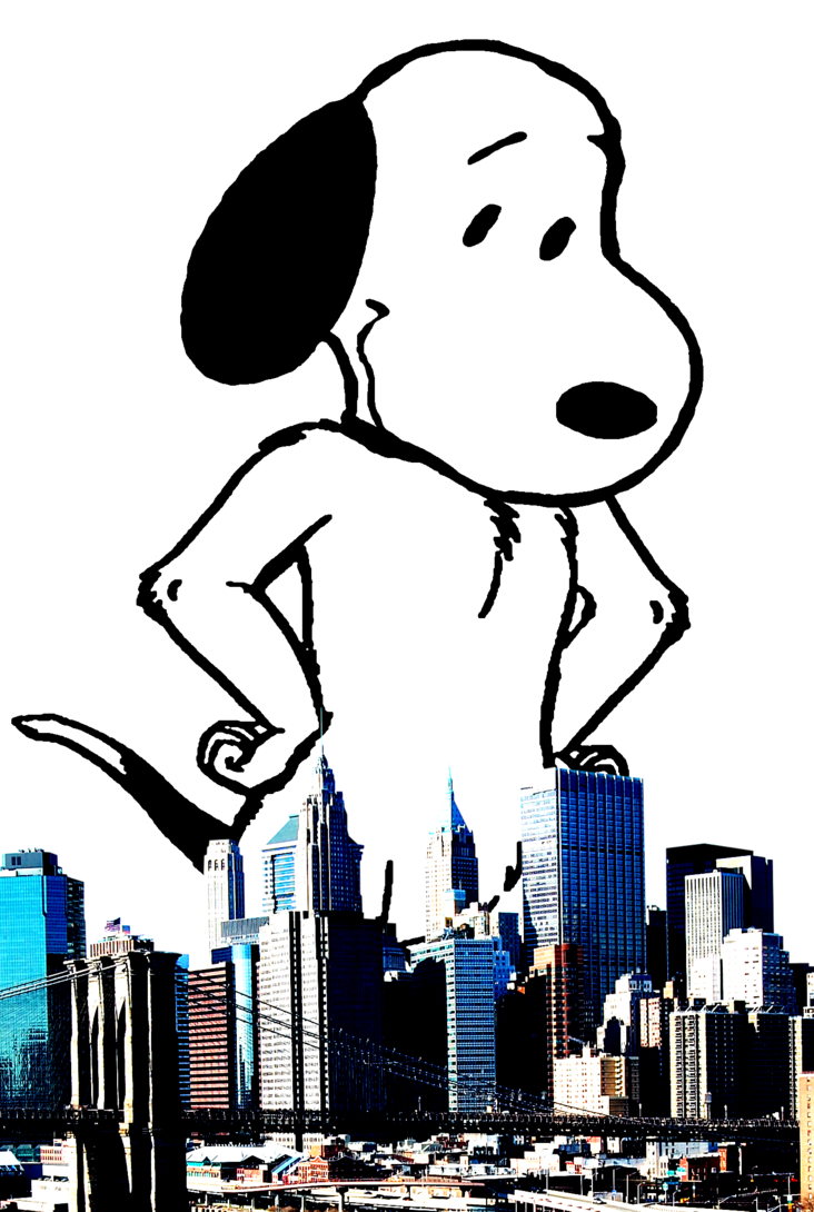 732x1090 Giant Snoopy Protects New York City By Bradsnoopy97