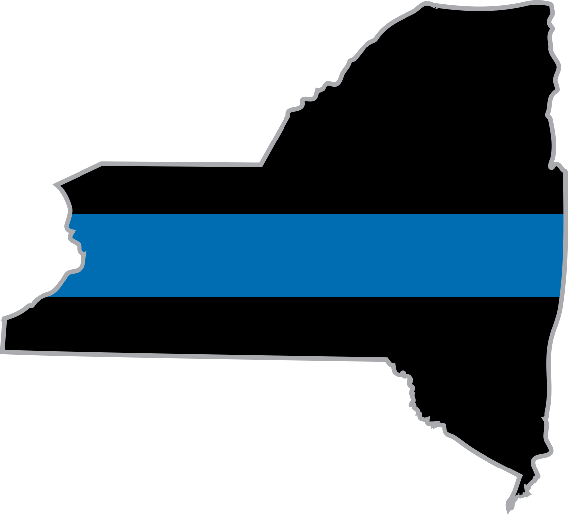 1150x1041 Thin Blue Line New York State Decal
