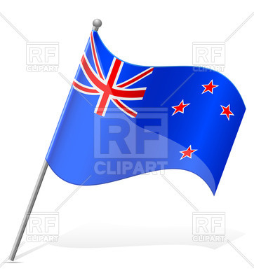 362x400 Wavy Flag Of New Zealand Royalty Free Vector Clip Art Image
