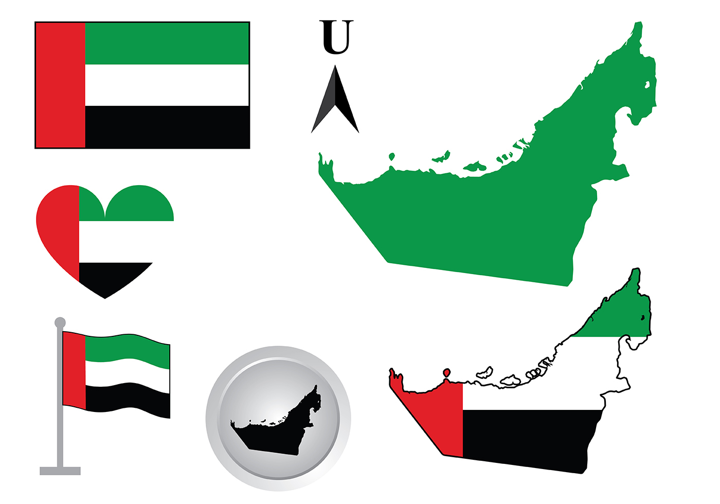 1400x980 Uae Map Vector