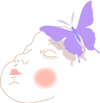 350x359 Newborn Baby Clip Art Sleeping Infant Face With Butterfly Graphic