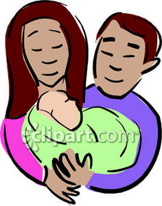 236x300 A Couple Holding A Newborn Baby Royalty Free Clipart Picture