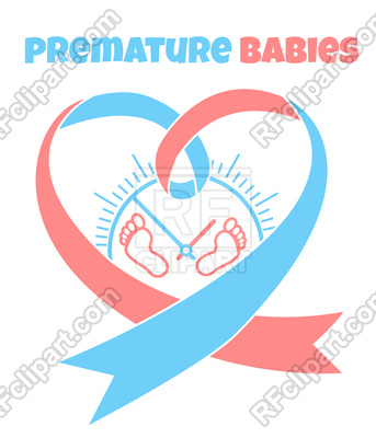 343x400 Banner Of Births A Newborn's Premature Baby Royalty Free Vector