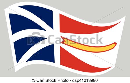 450x290 Waving Flag Of Newfoundland And Labrador Province Canada Clipart