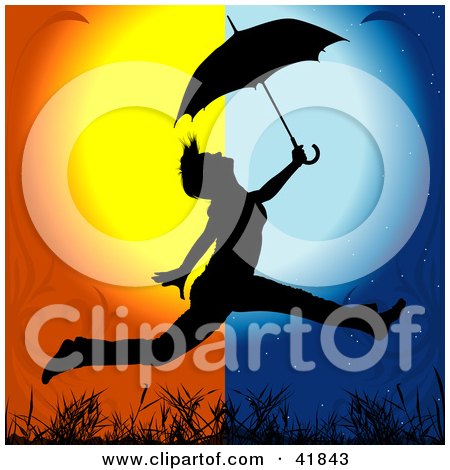 450x470 Clipart Illustration Of A Black Silhouetted Woman Holding
